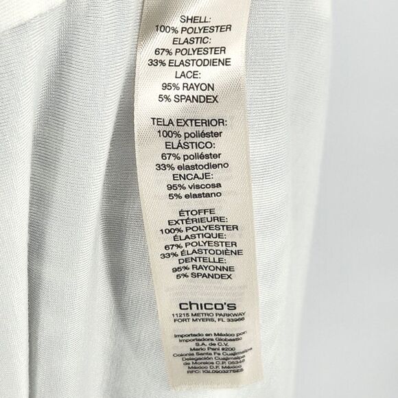 Chico's Chevron Stripe Maxi Skirt Size 0 Womens Blue White Art Print Side Slit - Picture 8 of 10